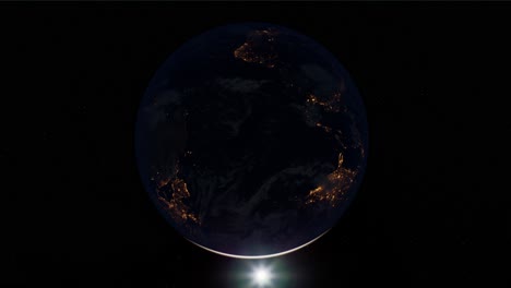 earth globe planet from space orbit