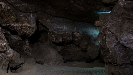 cave exploration with rock formations