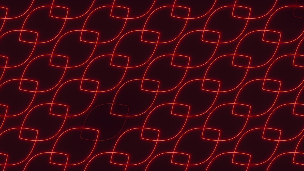 펄스 효과가 있는 네온 레드 여름 잎 패턴