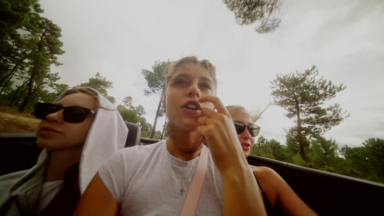 Women on a road trip