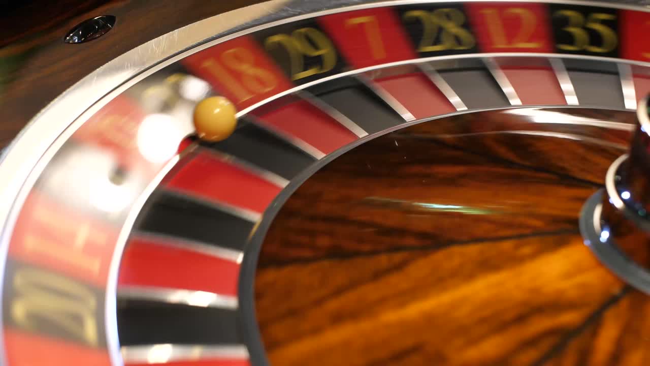 Roulett Tabel spinning with ball 60fps