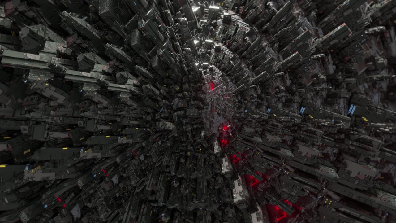 악의 도시: hive mind: close 3d seamless loop