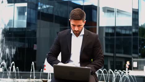 businessman using laptop