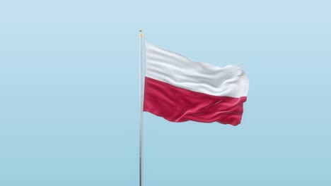 poland flag with alpha and background with different angle of movement