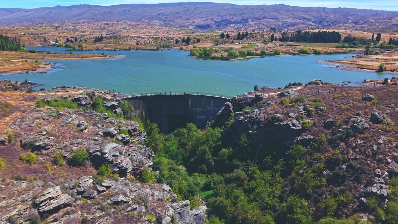 Scenic View of a Dam and Lake