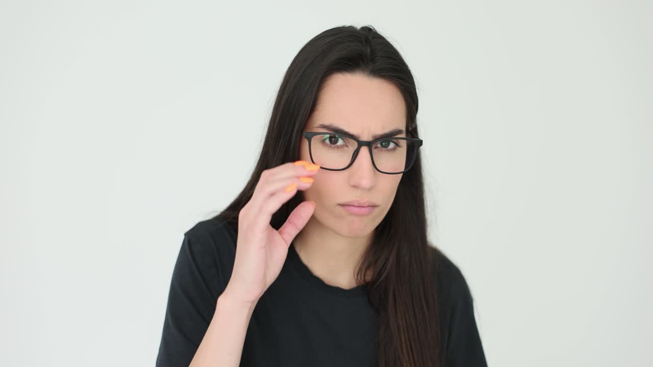 Woman in glasses portrait