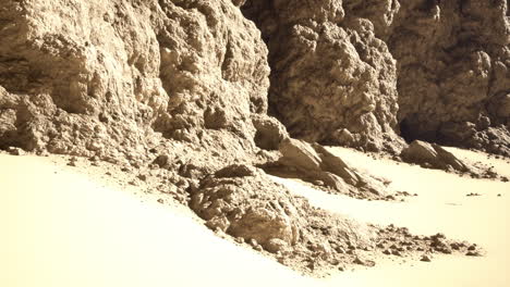 desert canyon with rocks and sand