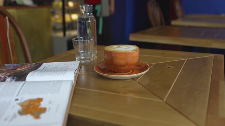 kaffeepause in einem gemütlichen café