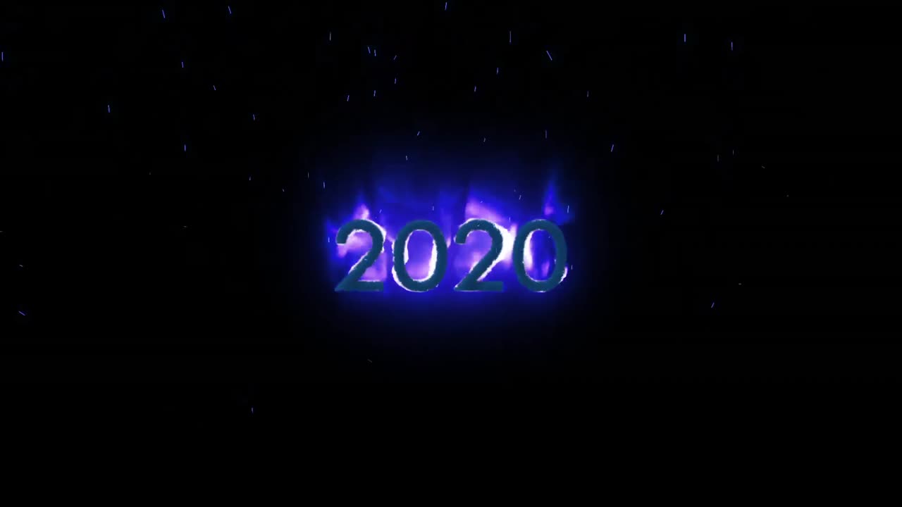 2020 apareciendo en el número de fuego púrpura
