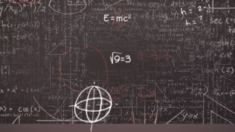 animación de ecuaciones matemáticas sobre un fondo negro