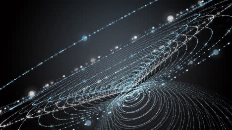 futuristic animation with particle stripe object in slow motion, 4096x2304 loop 4k