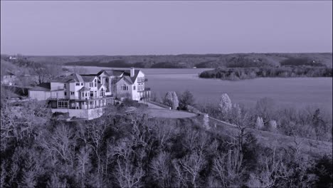 cinegraphic color cast of executive homes by the lake
