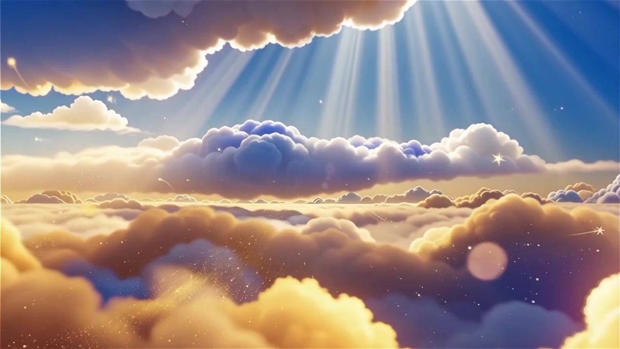 Christian Heavenly Light Worship Background