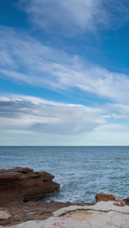 wild beach in spain in vertical