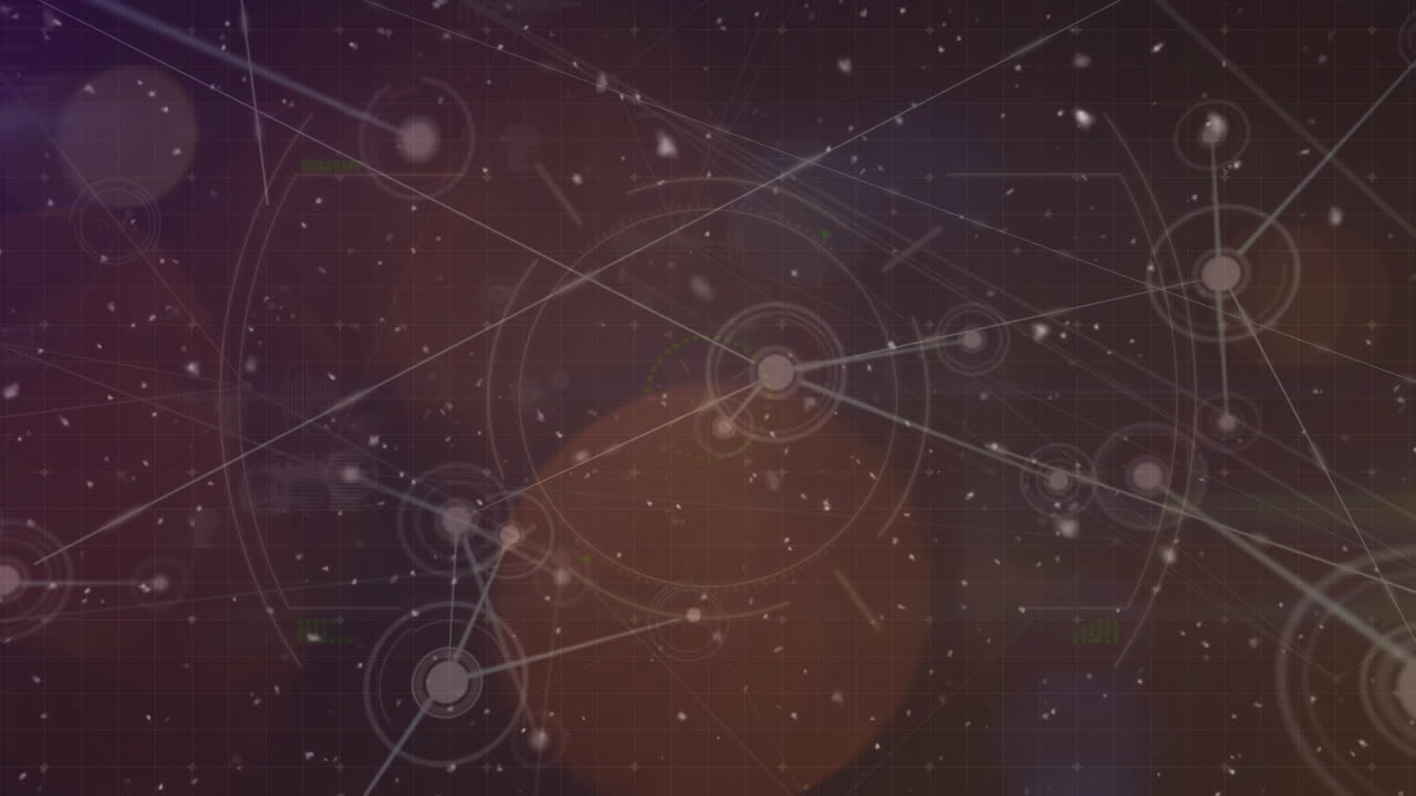 animación del globo de la red de conexiones sobre el fondo