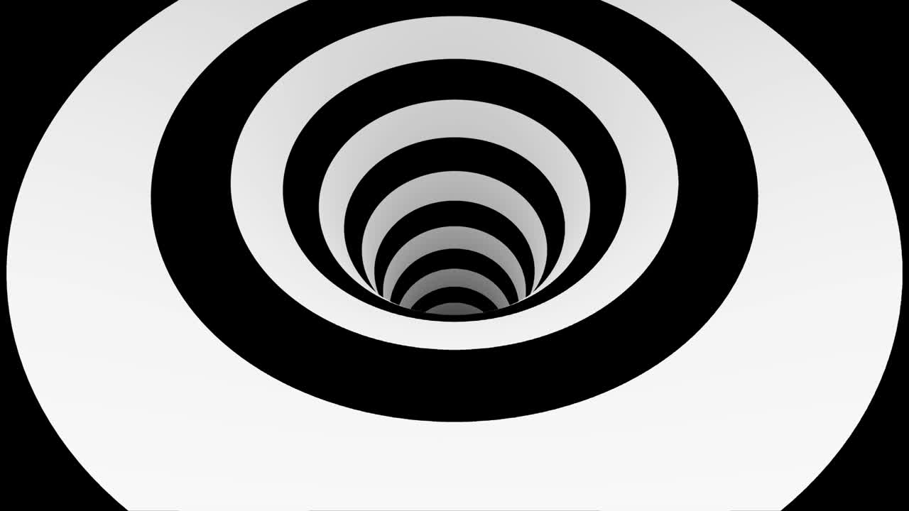 túnel abstracto en blanco y negro