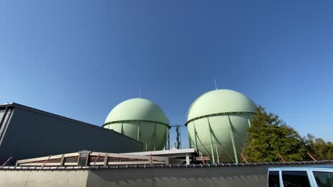 gas tank in japan, tokyo landscape