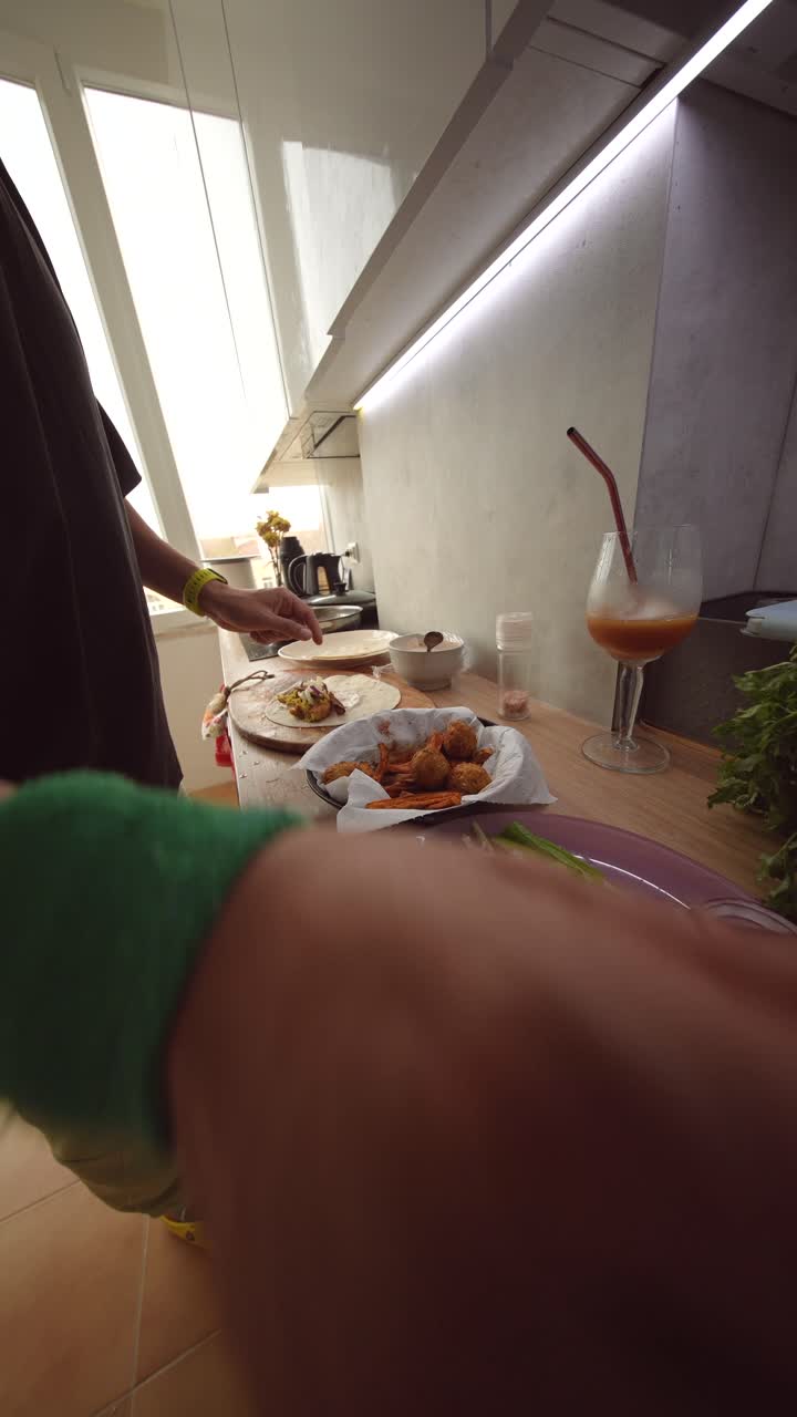 Preparing a Meal in the Kitchen