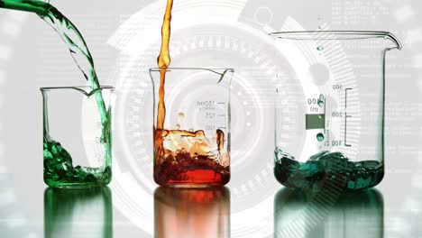 vasos que se llenan de líquido