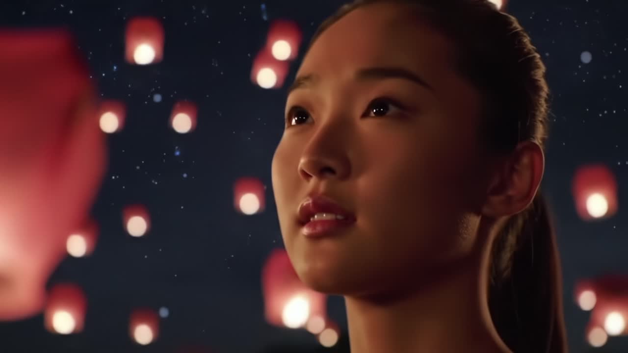 Celebration of Hope as Lanterns Light up the Night Sky at a Festival Event