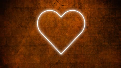 signo de corazón de neón en la pared de ladrillo 4k