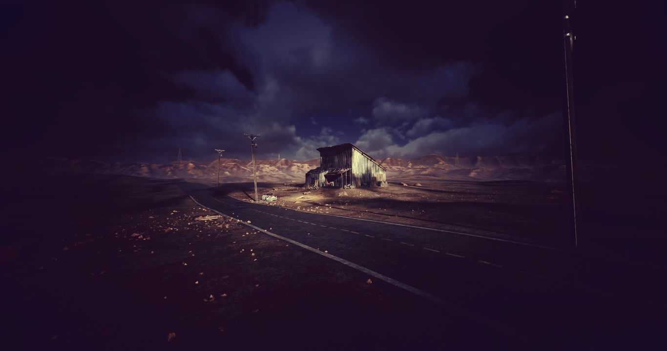 Nighttime journey persists truck advances through rainy night