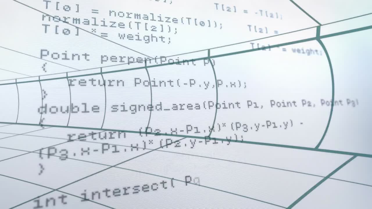 Moving grid lines on white background