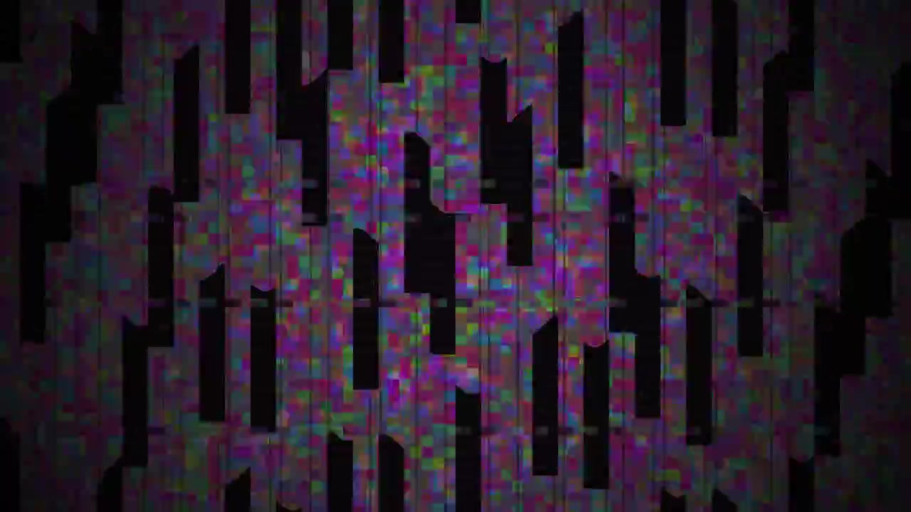 Abstract Digital Glitch Pattern with Vertical Bars and Colorful Noise
