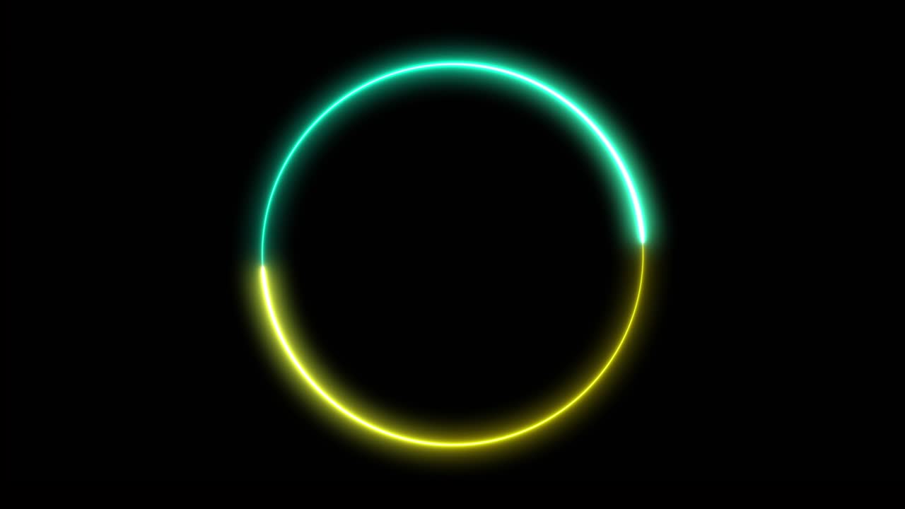 círculo abstracto con líneas de colores