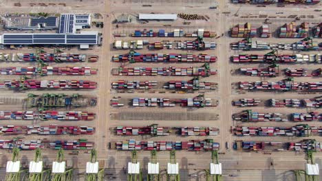 Aerial-Footage-of-Commercial-Port-Terminal-in-Singapore