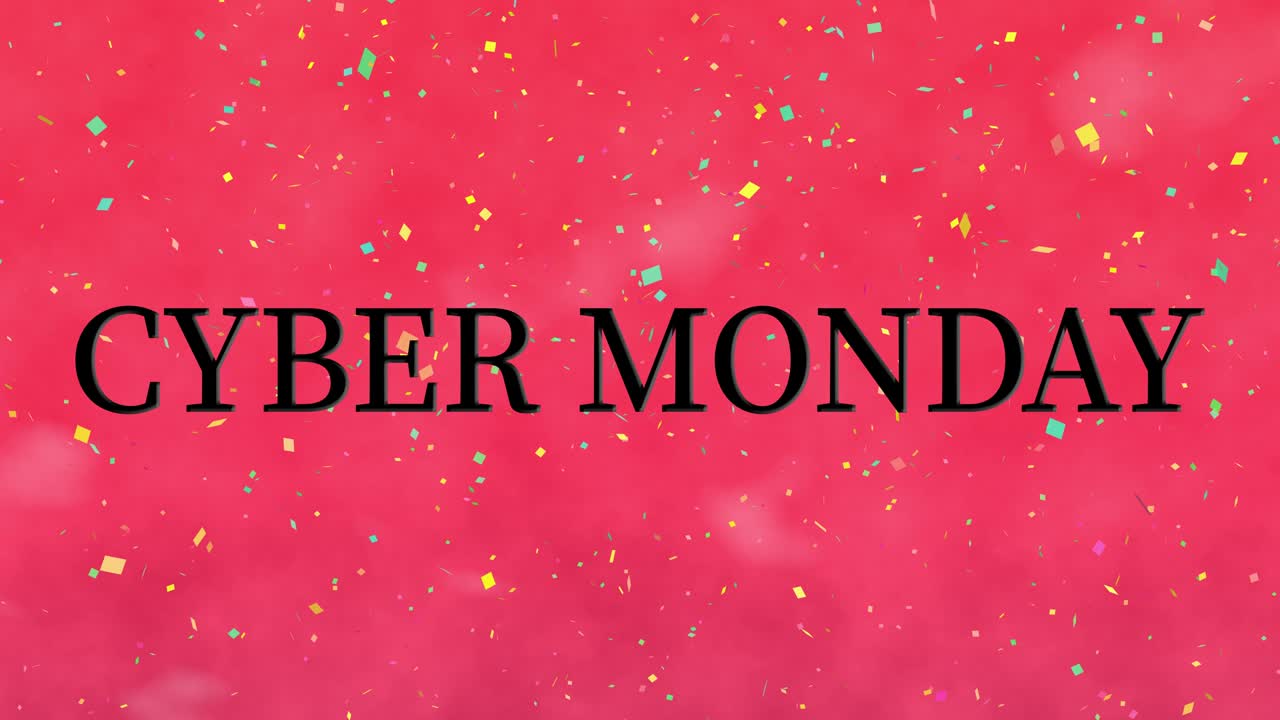 사이버 월요일 판매 이벤트 텍스트 애니메이션 모션 그래픽