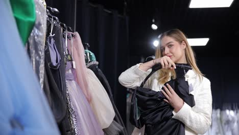 woman shopping for dresses
