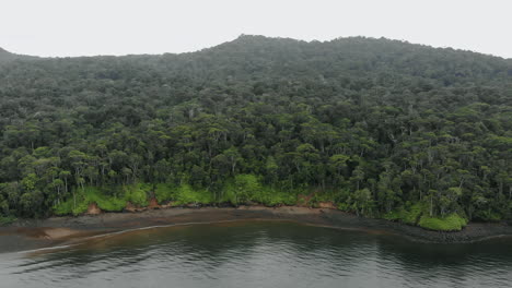 aerial view of rainy day in gorgona island