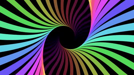 abstracto color remolino tiras de fondo espiral túnel infinito animación de bucle sin costuras