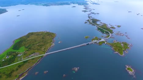 atlantic ocean road aerial footage norway