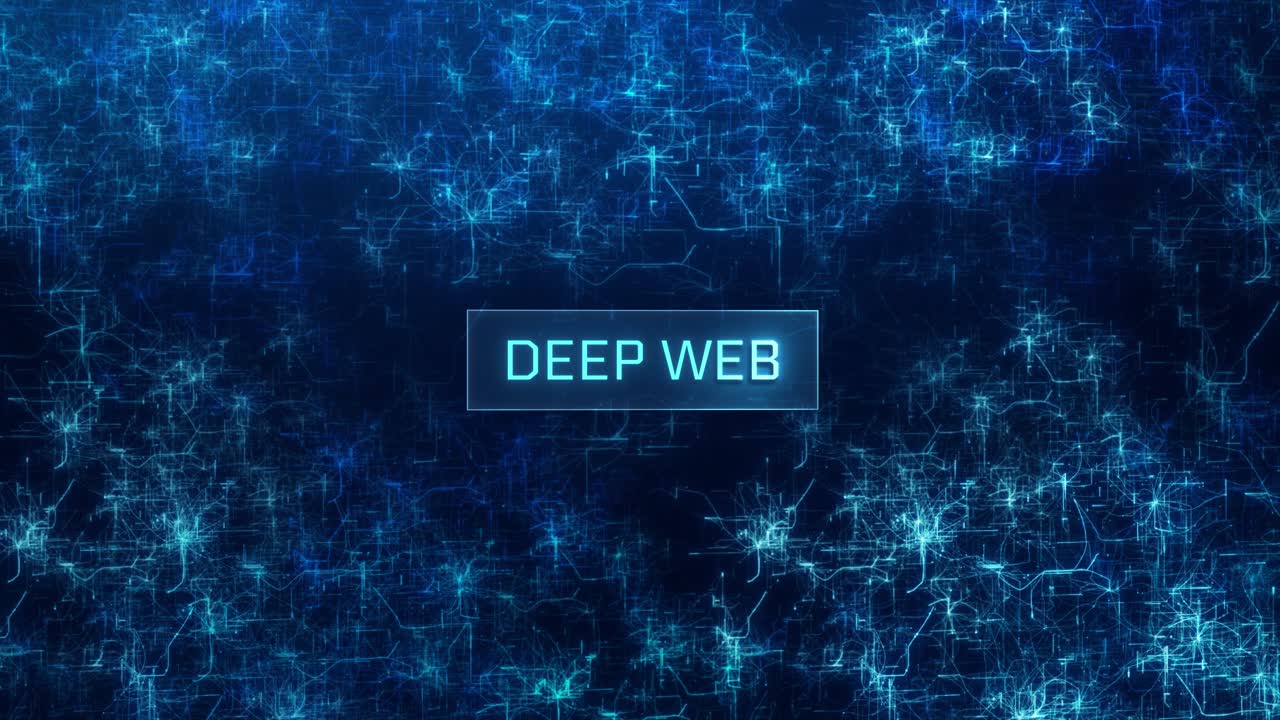 Concept of the Deep Web on Glitch Neural Network Background and Abstract Computer Networks