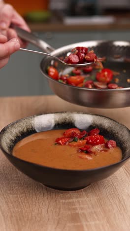 preparing a delicious tomato soup