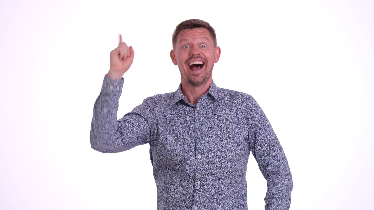 Man thinking and having an idea