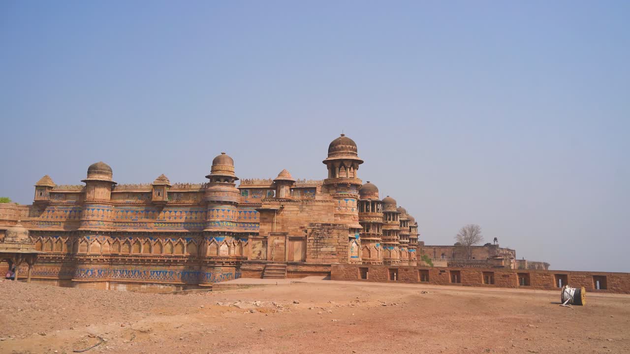 el palacio de mann singh de la fortaleza de gwalior en madhya pradesh, india