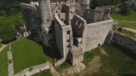 aerial view of medieval castel