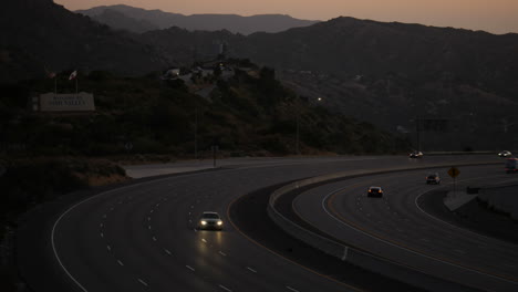 simi valley california usa freeway sunset time lapse with welcome to simi valley sign shot in 4k high resolution