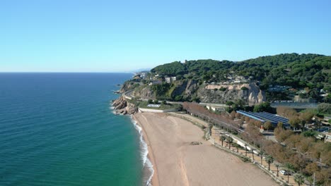 maresme coast in barcelona, ​​aerial images