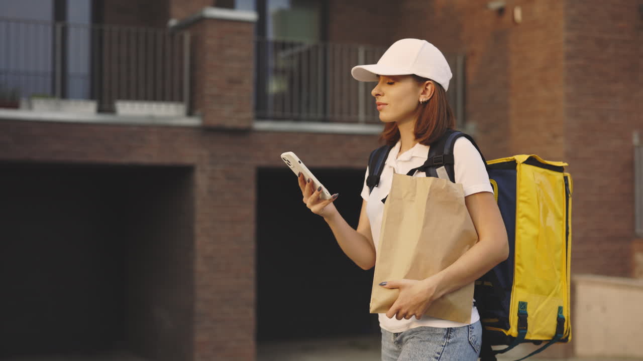 Woman Food Delivery Person