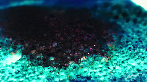 abstract macro photography of bubbles and foam