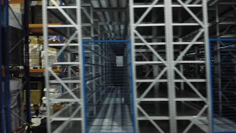 enormous multi-storey shelving systems used in this distribution warehouse, europe