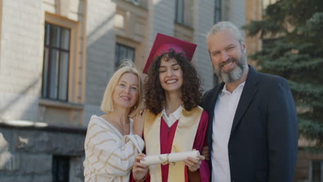 proud family celebrates daughter's graduation