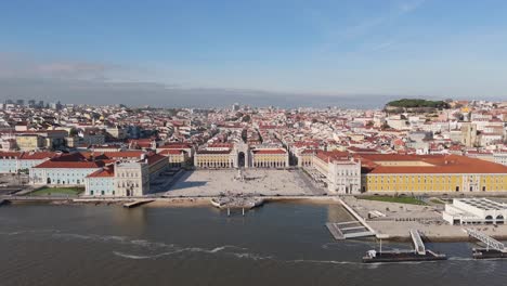 marvelous stunning european square welcomes grand visitors in lisbon portugal off of tagus river