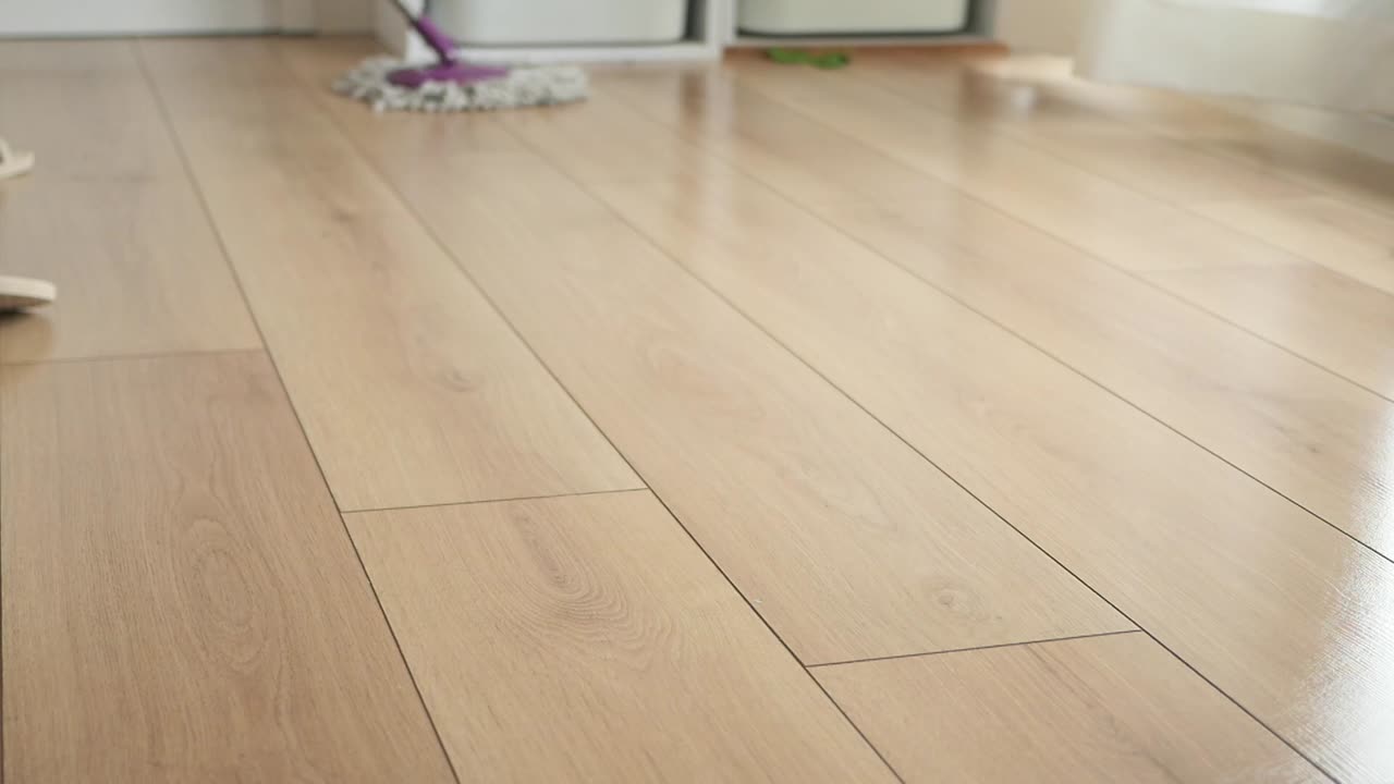 Mopping a Hardwood Floor