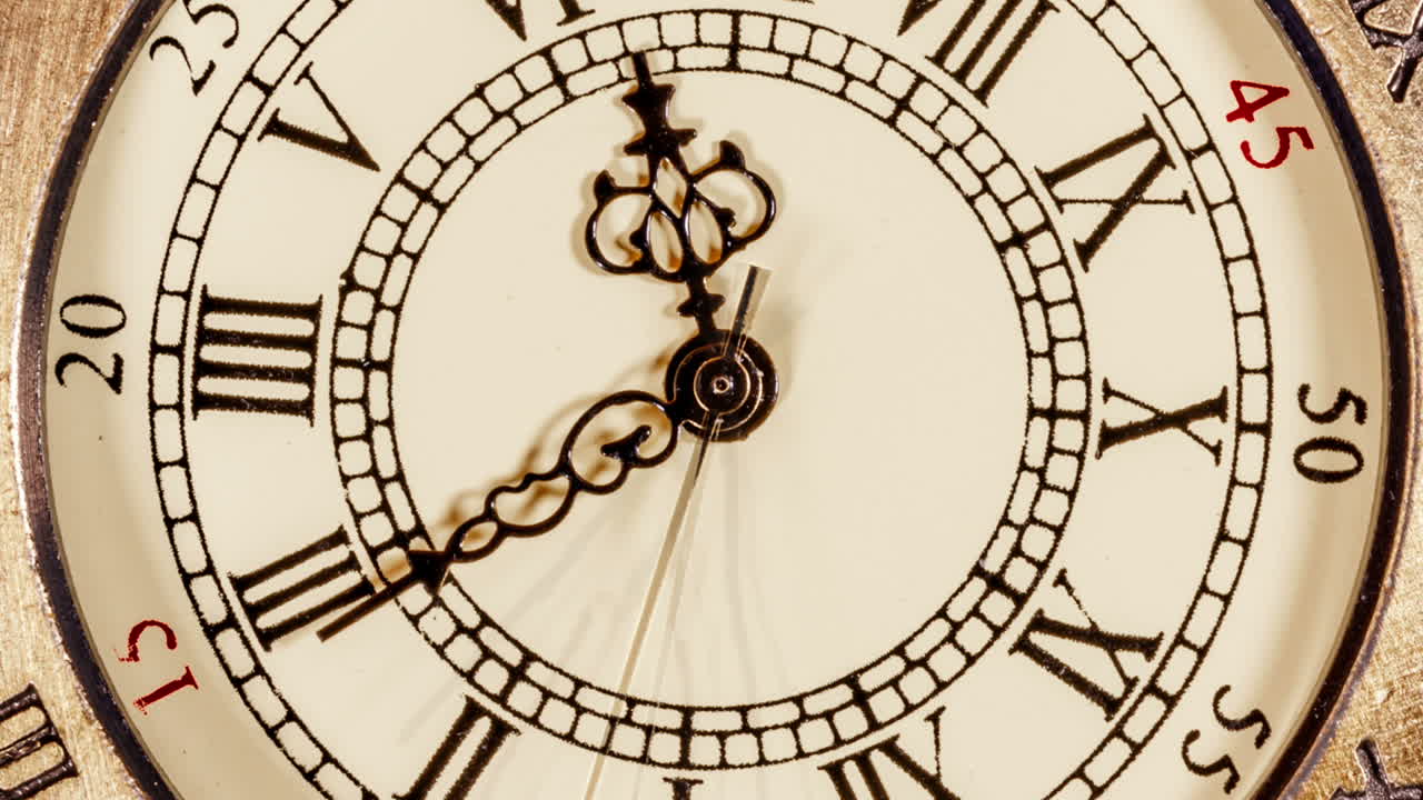 Close up on vintage clock