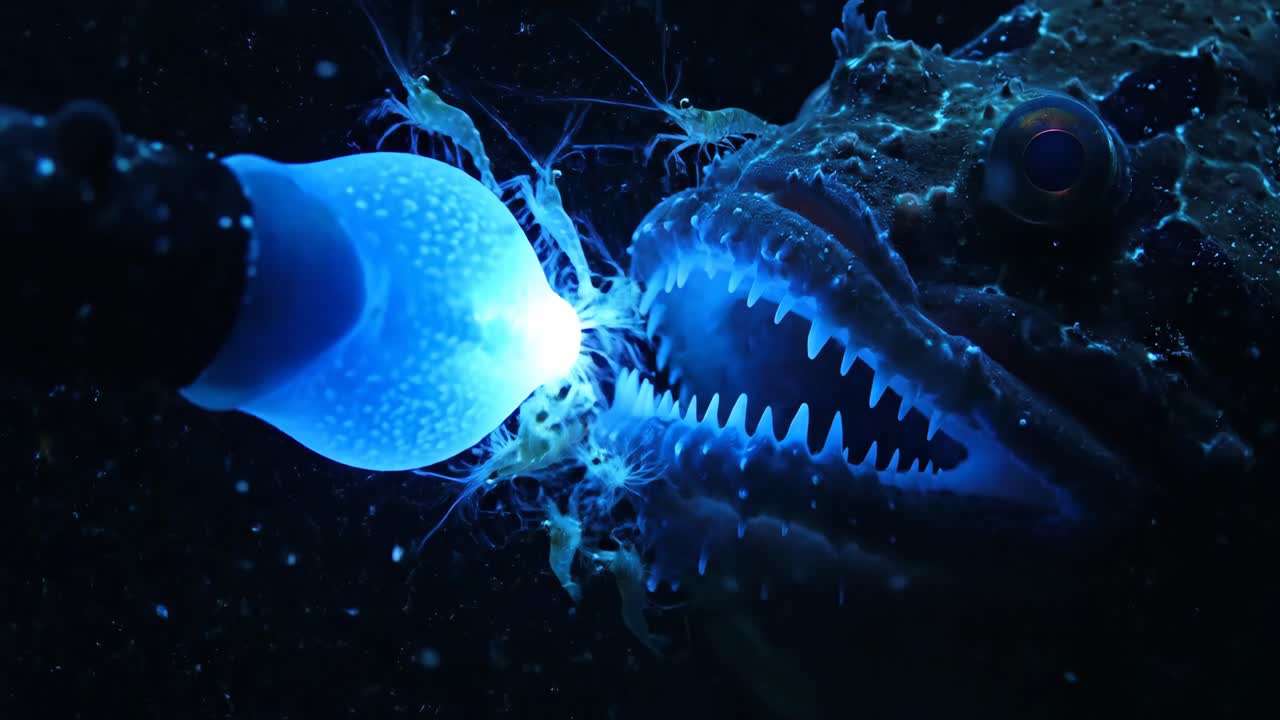 La rana pescatrice negli abissi marini